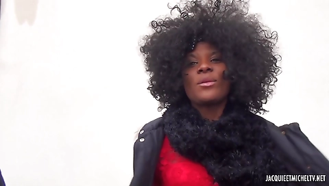 Sexy chick on a huge cock