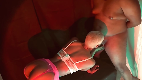 Sexy blonde gets fucked in her tight asshol grassed