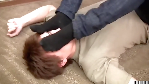 Ebony woman gets her feet fucked and fucked so hard