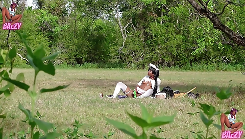 Barely's first time with a huge natural tits