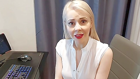 Hot Secretary Gets Caught Watching Porn And Gets Fucked By Her Boss