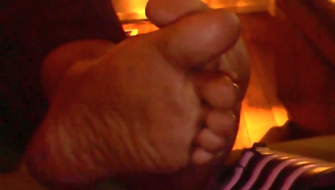 Sultry chick masturbates with her slave